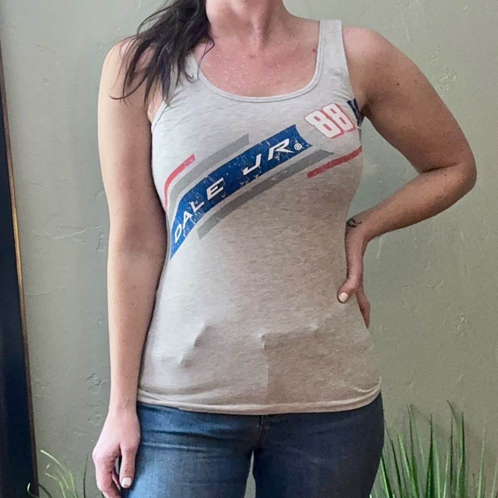 NASCAR Dale Earnhardt Jr 88 Gray Tank Top